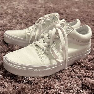 Vans White Sneakers Canvas Low-Top